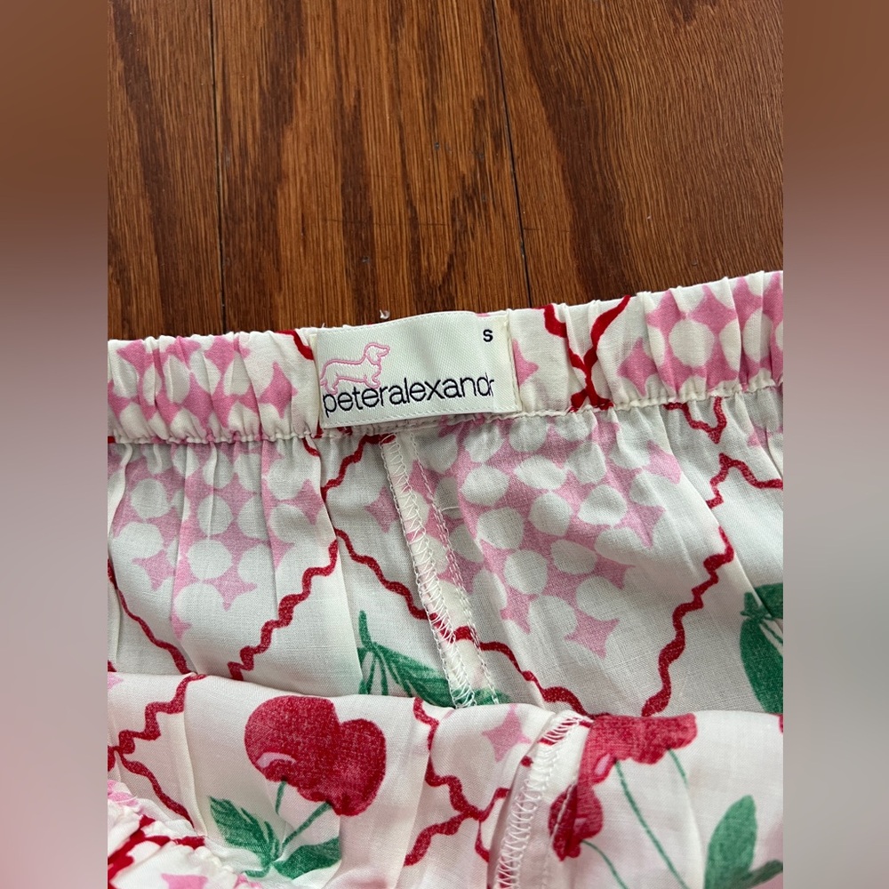 Peter Alexander Pink Cherry Patterned Ruffle Shor… - image 6